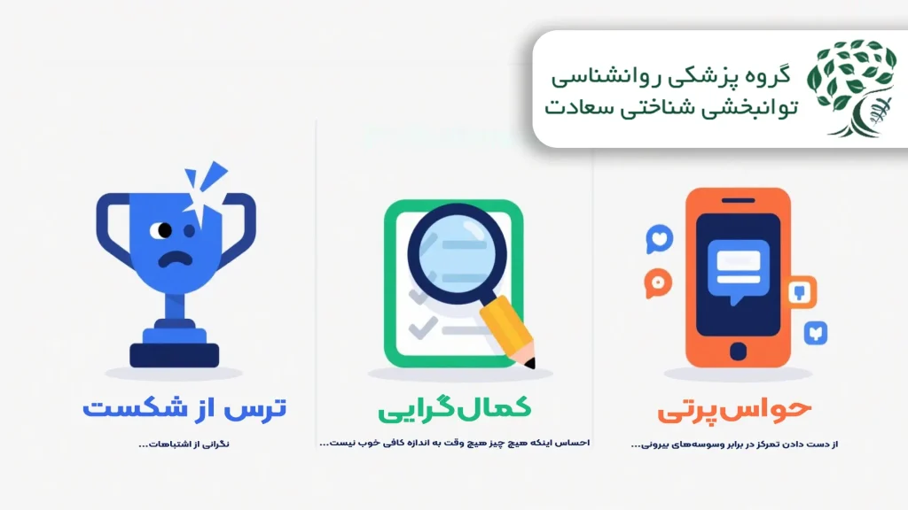 دلایل روان‌شناختی اهمال‌کاری شامل ترس از شکست و کمال‌گرایی